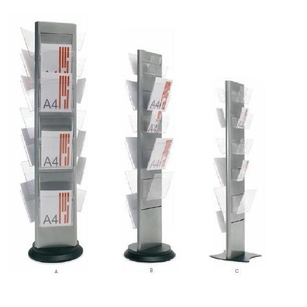 Expositor para folletos A4 en zig-zag en acrílico y madera Reims - Doublet  - Material para eventos, empresas y colectividades